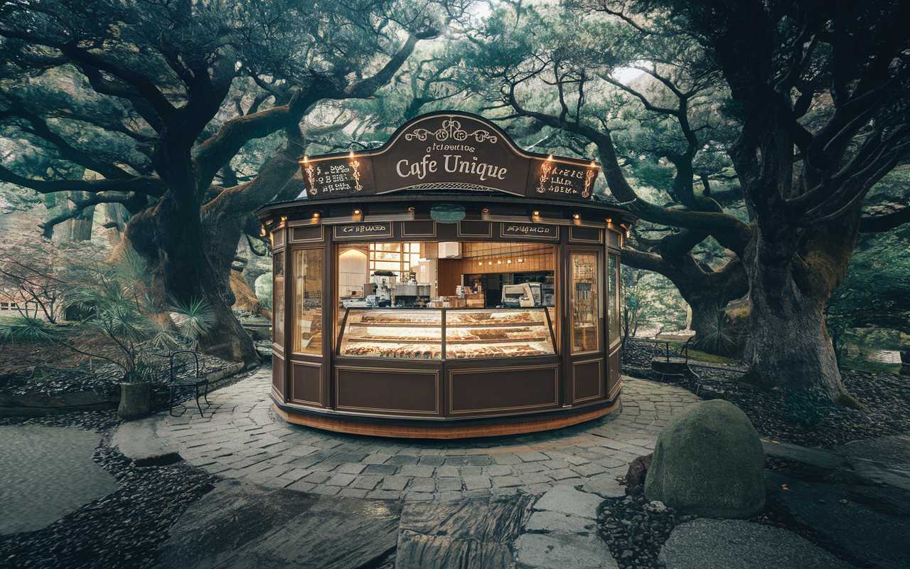 Découvrez le Café Unique : Pâtisserie Japonaise avec Espaces Rotatifs à 45° au Coeur d&rsquo;une Forêt Ancestrale !
